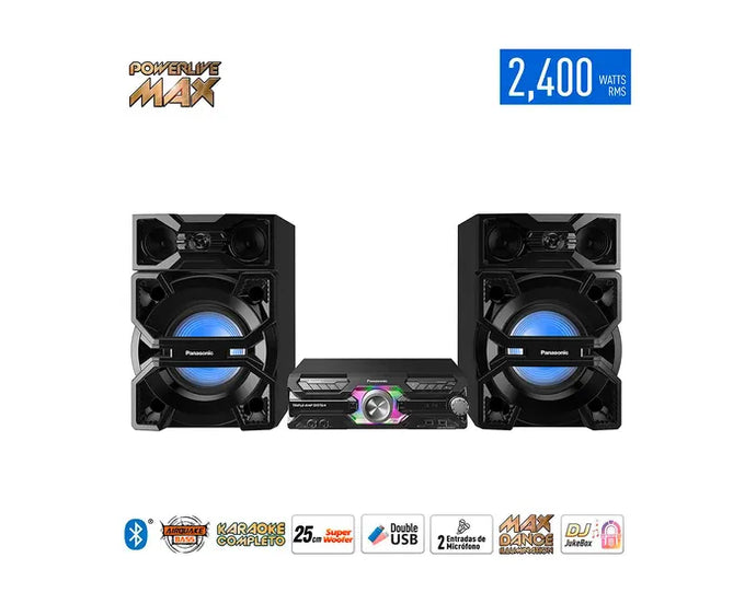 Mini Componente Bluetooth 2400W RMS SC-MAX3600