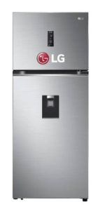 Refrigeradora LG GT39SGP 392L Hygiene Fresh Top Mount Plateada