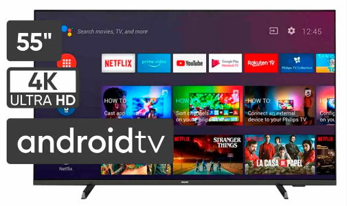 Televisor PHILIPS LED 55'' UHD 4K Smart Tv 55PUD7406